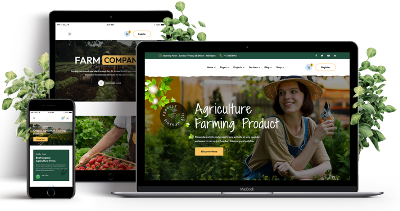 Modern Organic Farming Website